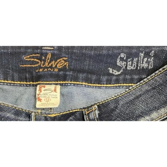 Silver Suki Women's Whiskered Jeans, Low Rise, Bootcut, Embroidered Fit 28"x30" - Picture 10 of 11